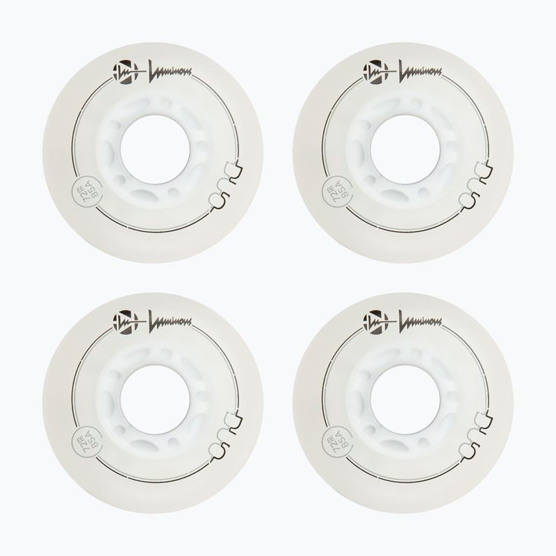 Kółka do rolek Luminous Led Wheels Duo 72mm/85A X4 white/red 2
