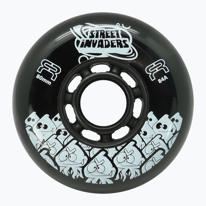 Kółka do rolek FR Skates Street Invaders Wheels 80mm/84A X4 black/black