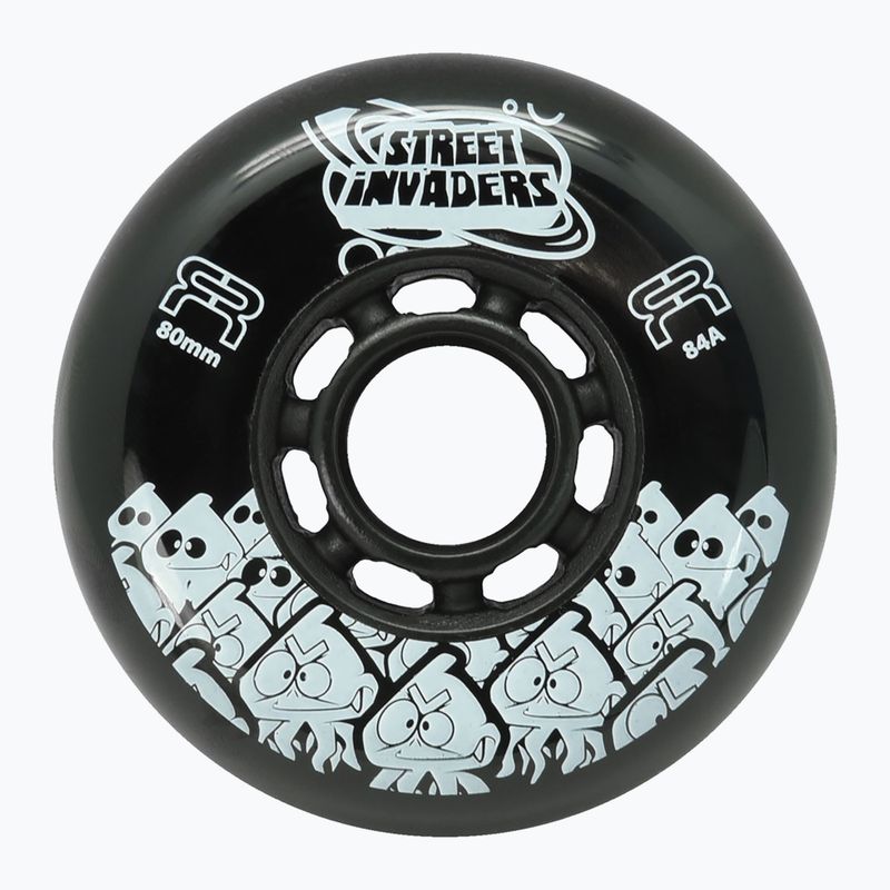 Kółka do rolek FR Skates Street Invaders Wheels 84mm/84A X4 black/black
