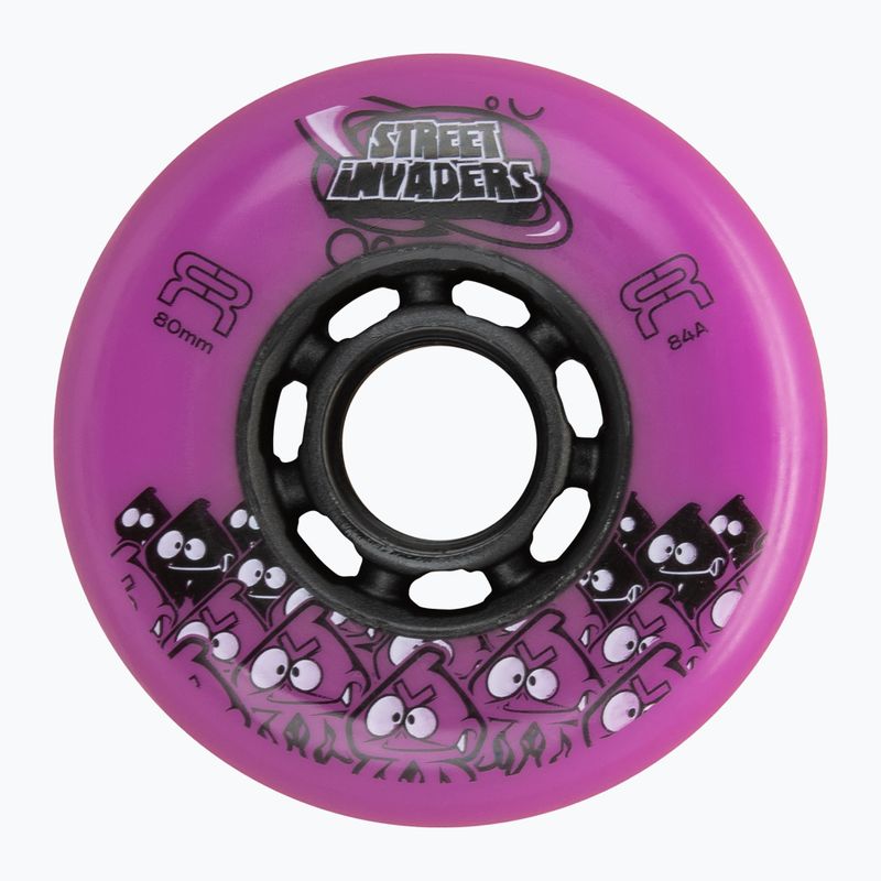 Kółka do rolek FR Skates Street Invaders Wheels 80mm/84A X4 pink/black