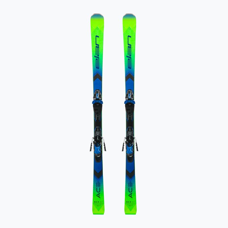 Narty zjazdowe Elan Ace SCX Fusion + wiązania EMX 12 green/blue/black
