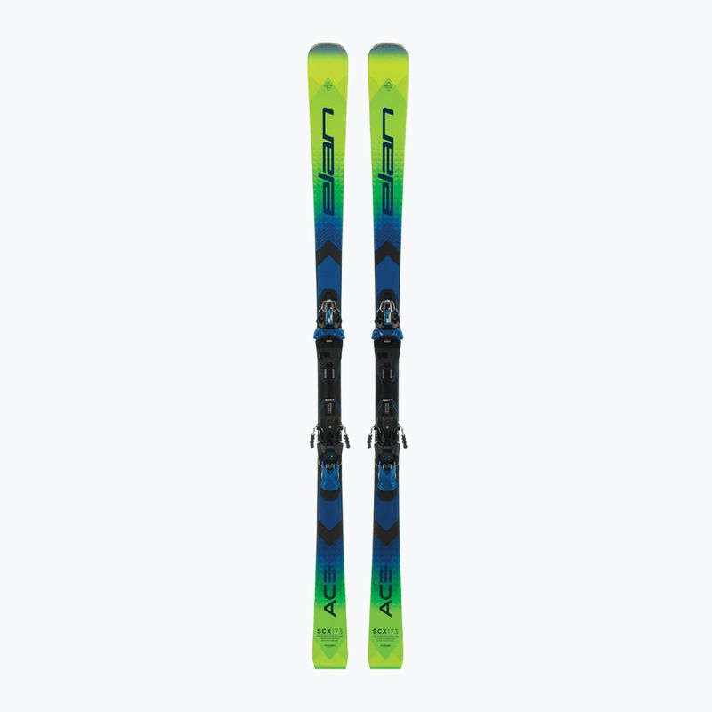 Narty zjazdowe Elan Ace SCX Fusion + wiązania EMX 12 green/blue/black 10
