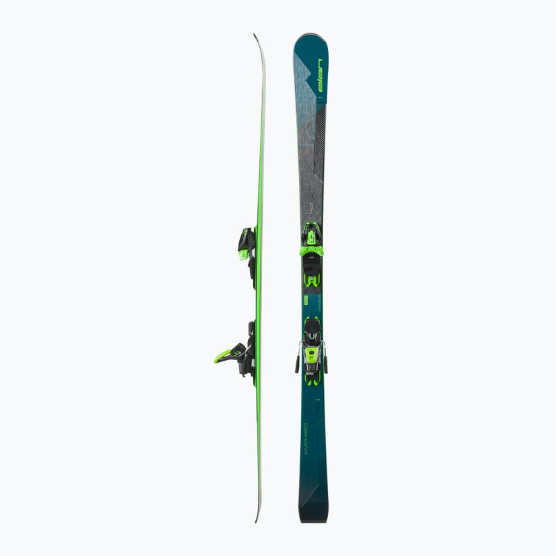 Narty zjazdowe Elan Amphibio 12 C PS + wiązania ELS 11 black/green 2