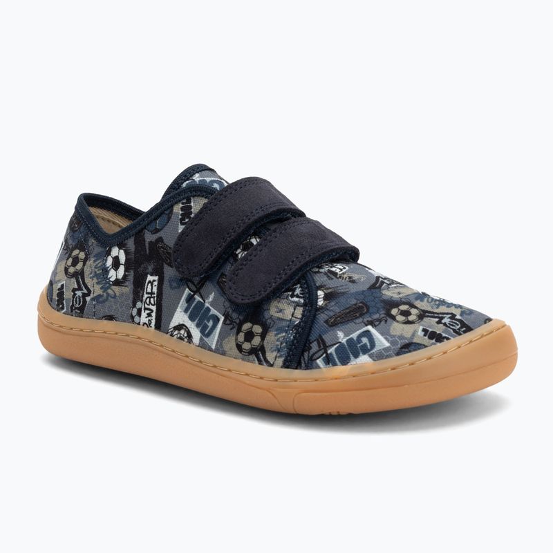 Buty barefoot dziecięce Froddo Canvas grey/blue