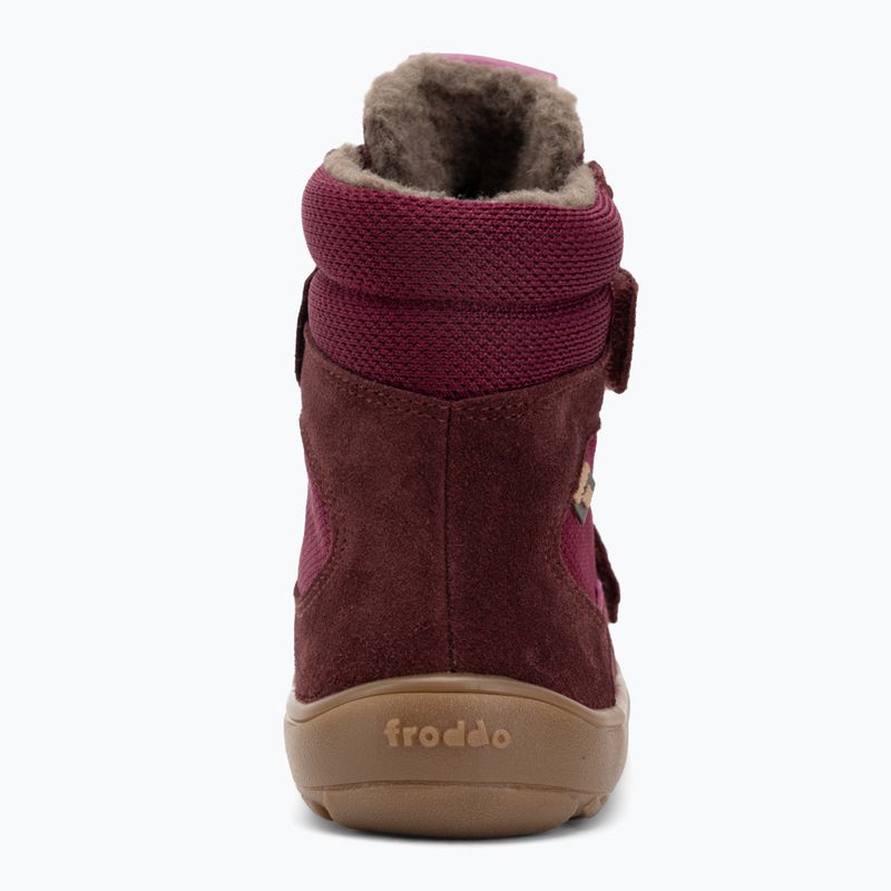 Śniegowce barefoot dziecięce Froddo Tex Winter bordeaux 6