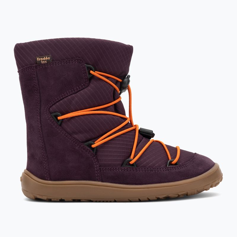 Śniegowce barefoot dziecięce Froddo Tex Track Wool purple 2