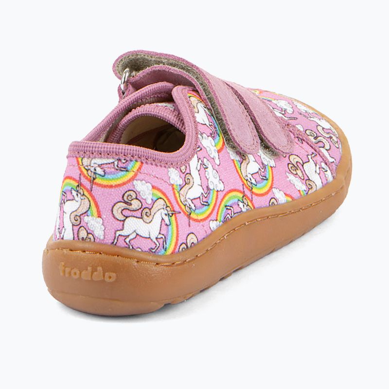 Buty barefoot dziecięce Froddo Canvas white/pink 4