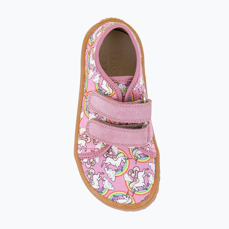 Buty barefoot dziecięce Froddo Canvas white/pink 6