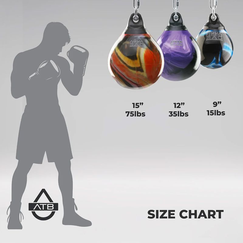 Gruszka bokserska Aqua Training Bag Energy Punching Bag 15" blue 9