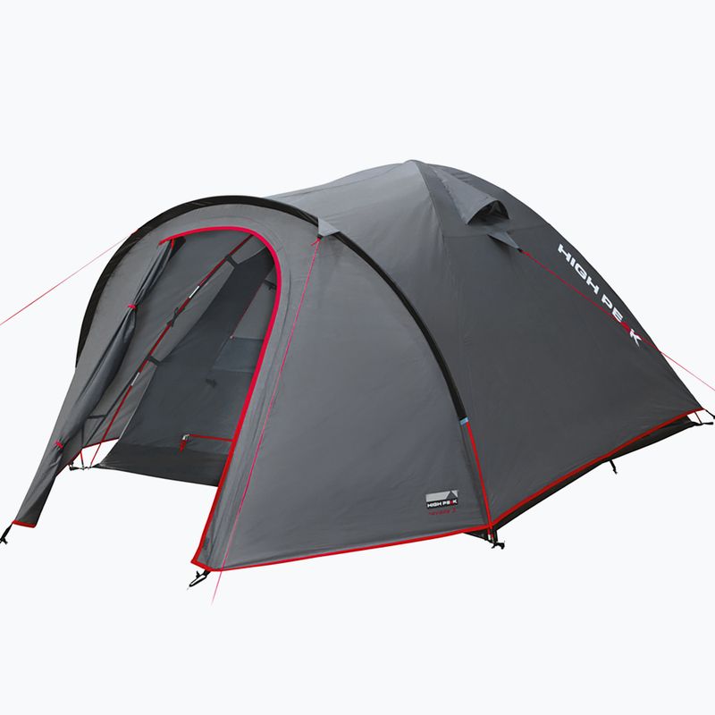 Namiot kempingowy 3-osobowy High Peak Nevada 3 dark grey/red