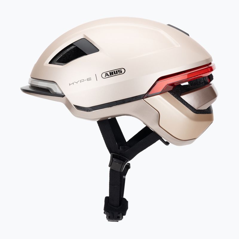 Kask rowerowy z kierunkowskazami ABUS Hyp-E champagne gold 3