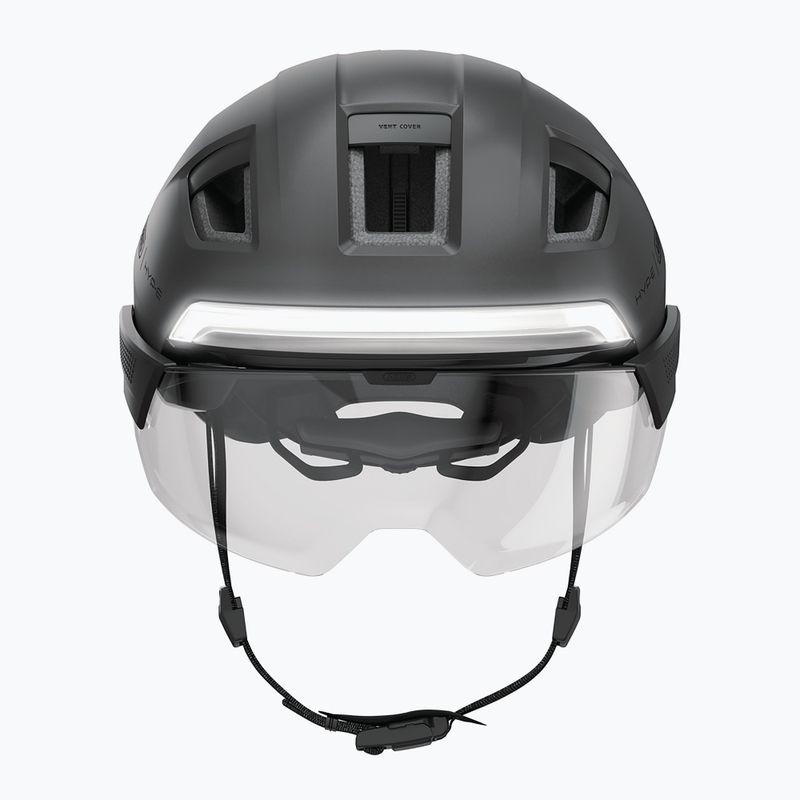 Kask rowerowy z kierunkowskazami ABUS Hyp-e Ace volcano titan 4