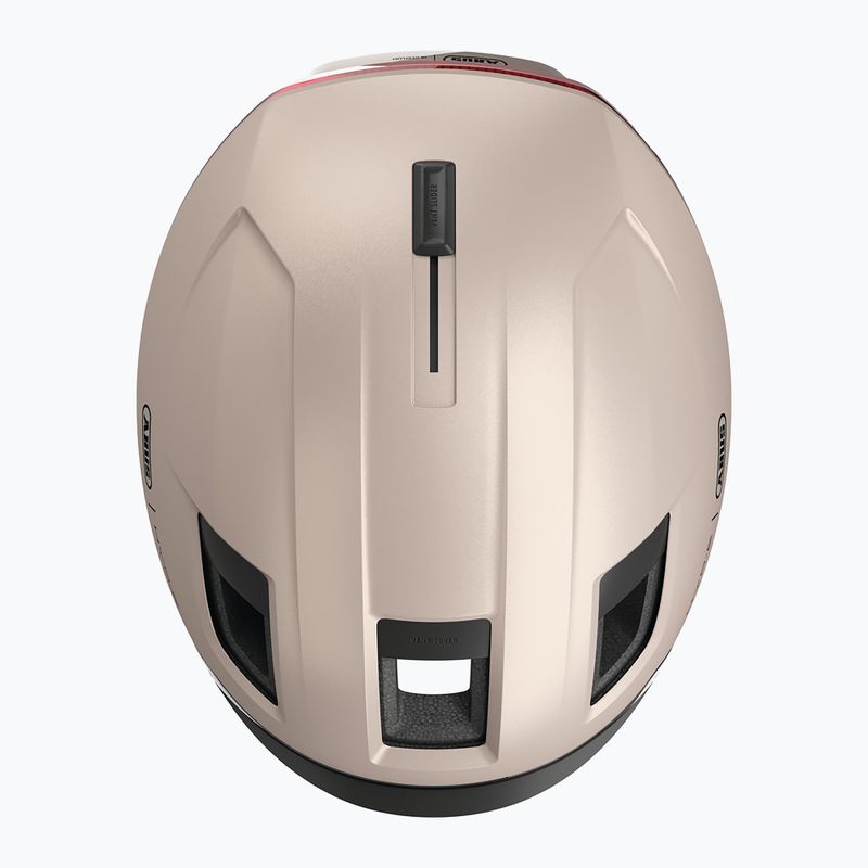 Kask rowerowy z kierunkowskazami ABUS Hyp-E champagne gold 7