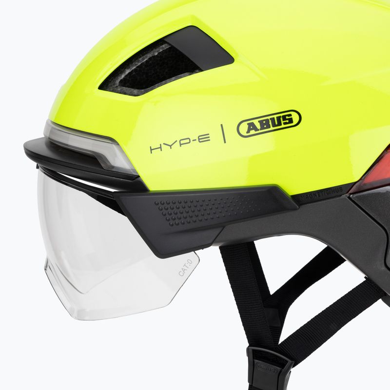 Kask rowerowy z kierunkowskazami ABUS Hyp-e Ace signal yellow 7