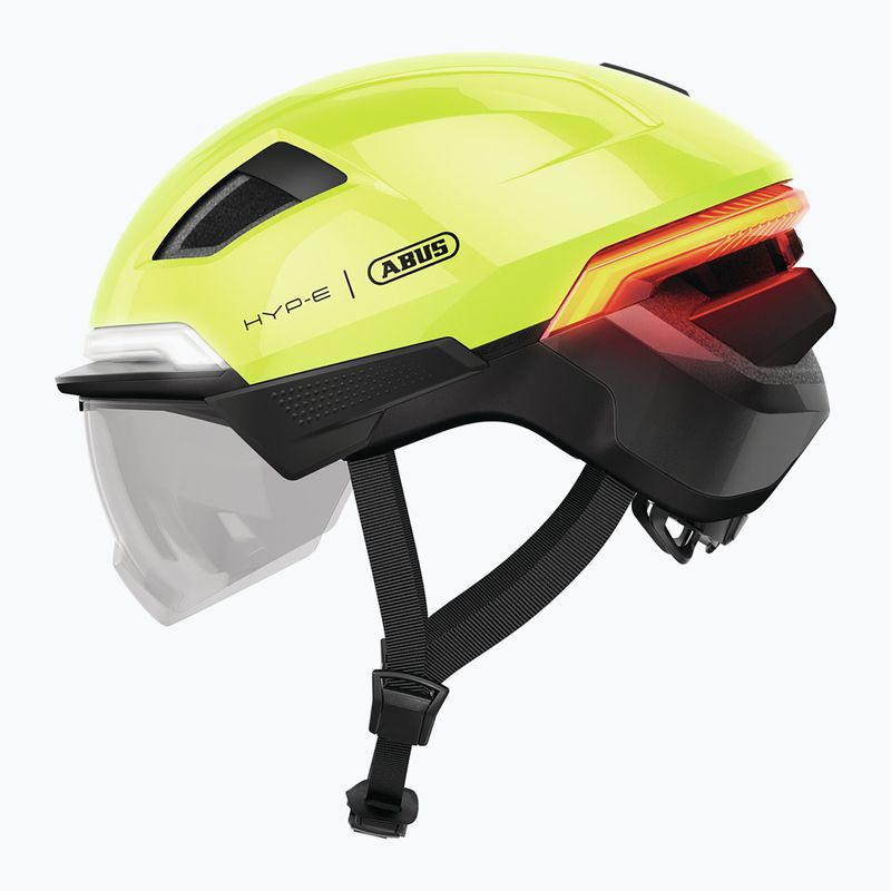 Kask rowerowy z kierunkowskazami ABUS Hyp-e Ace signal yellow 10