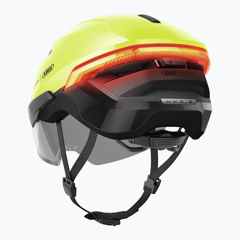 Kask rowerowy z kierunkowskazami ABUS Hyp-e Ace signal yellow 12