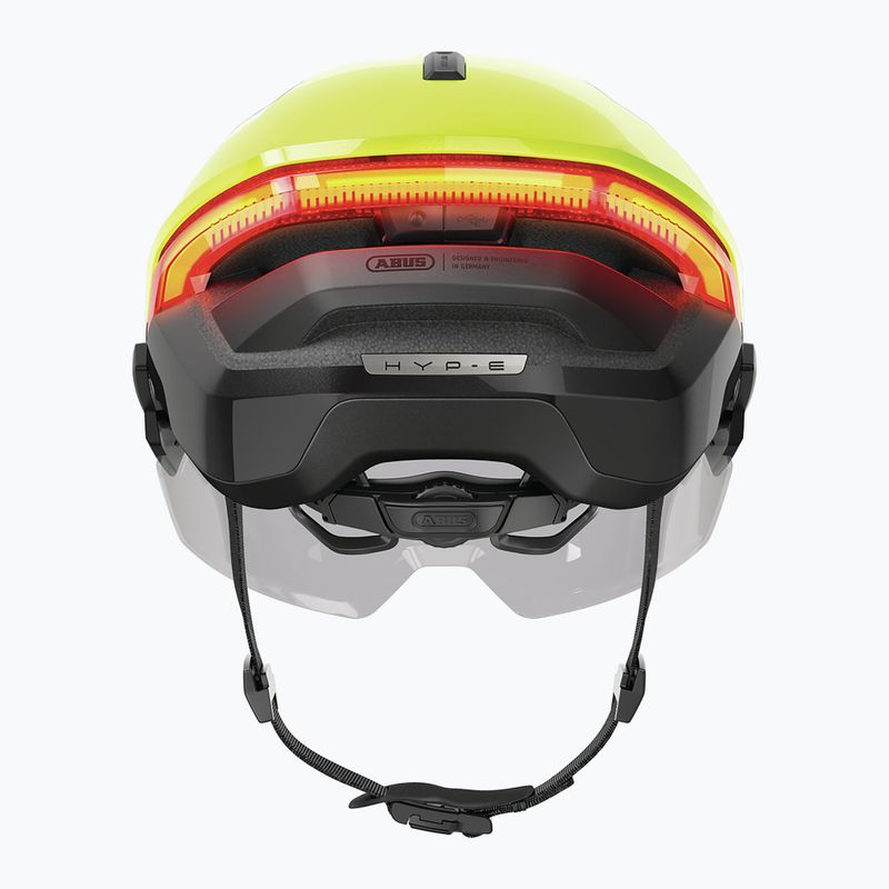 Kask rowerowy z kierunkowskazami ABUS Hyp-e Ace signal yellow 14