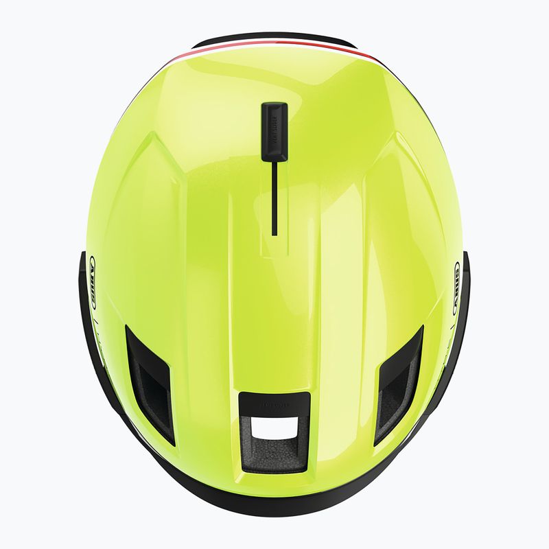 Kask rowerowy z kierunkowskazami ABUS Hyp-e Ace signal yellow 15