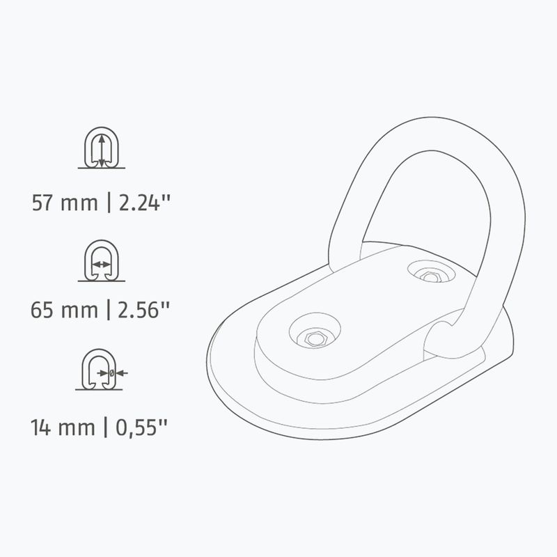 Zapięcie rowerowe kotwa ABUS WBA75 Granit B/SB black 2