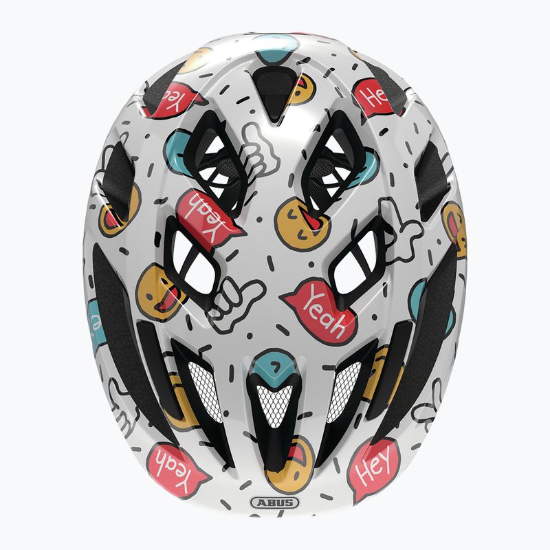 Kask rowerowy dziecięcy ABUS Smooty 2.0 white smiley 4