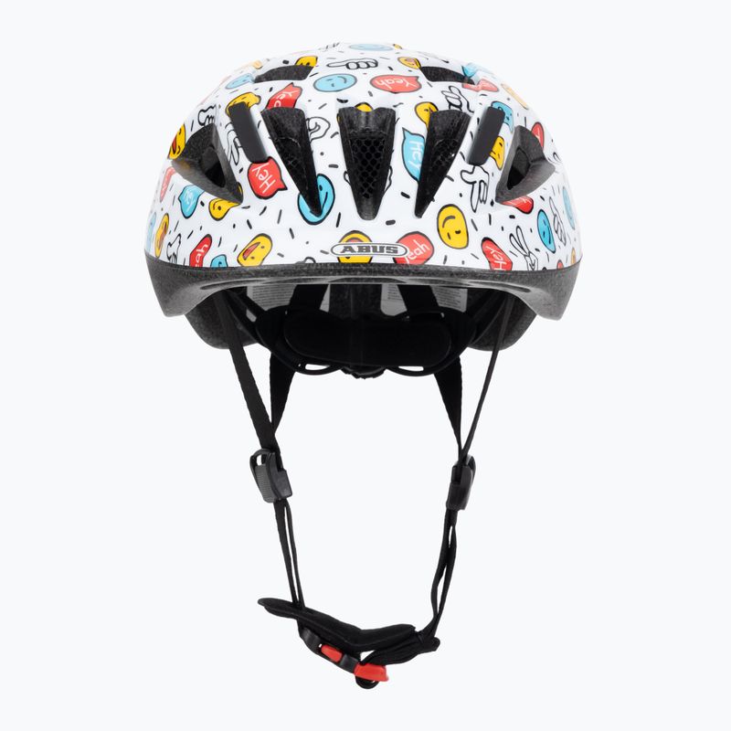Kask rowerowy dziecięcy ABUS Smooty 2.0 white smiley 2