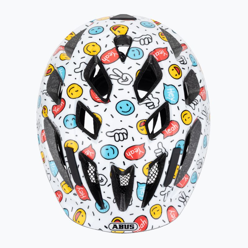 Kask rowerowy dziecięcy ABUS Smooty 2.0 white smiley 6