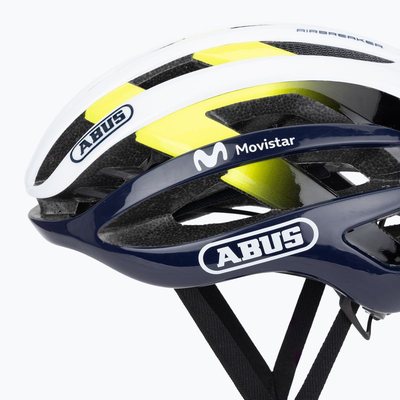 Kask rowerowy ABUS AirBreaker Movistar Team 24 navy/yellow/white 7