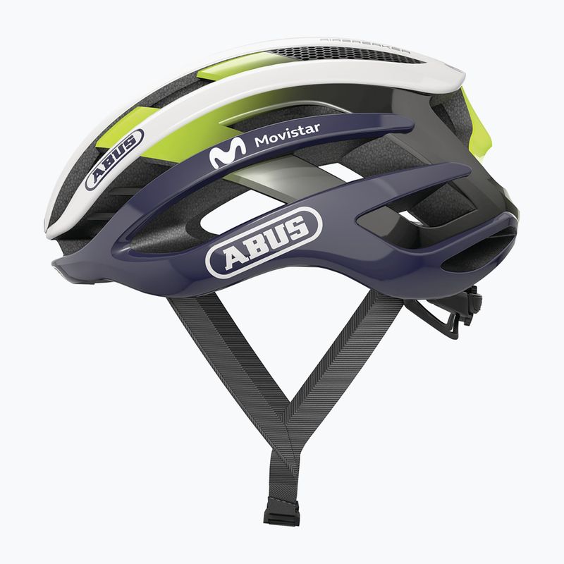 Kask rowerowy ABUS AirBreaker Movistar Team 24 navy/yellow/white