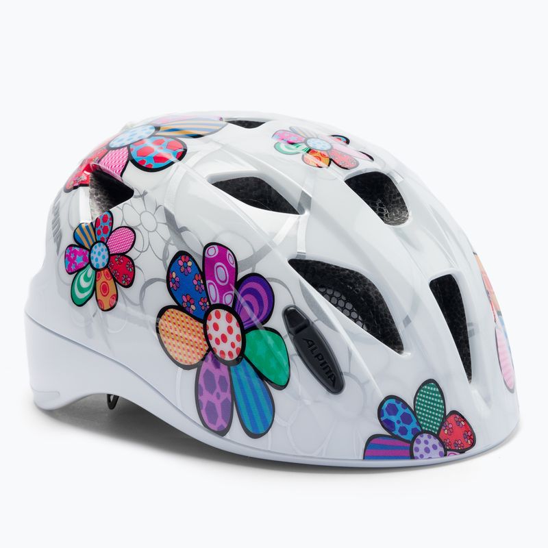 Kask rowerowy dziecięcy Alpina Ximo Flash white flower