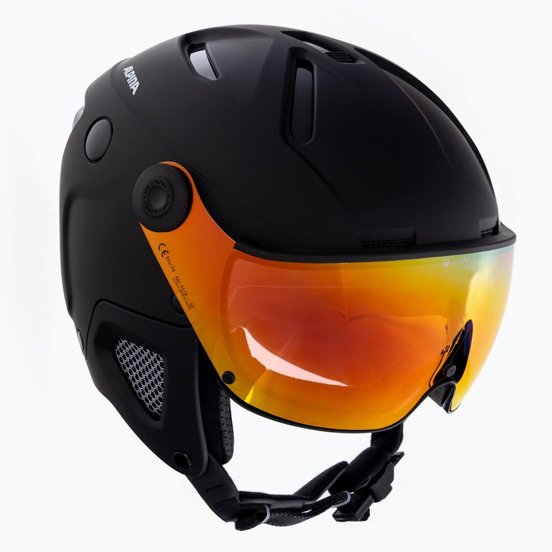 Kask narciarski Alpina Attelas Visor QVM black matte
