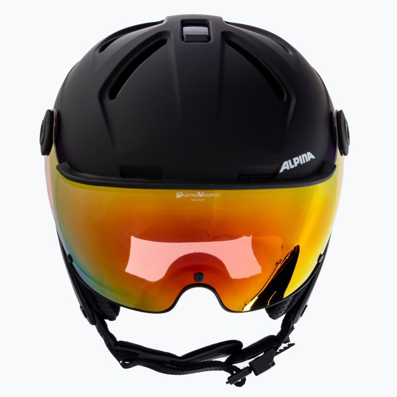 Kask narciarski Alpina Attelas Visor QVM black matte 2