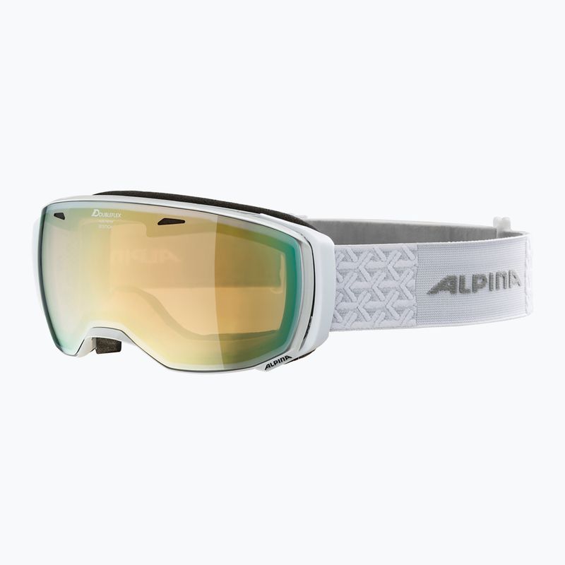 Gogle narciarskie Alpina Estetica Q-Lite pearlwhite gloss/mandarin sph 6