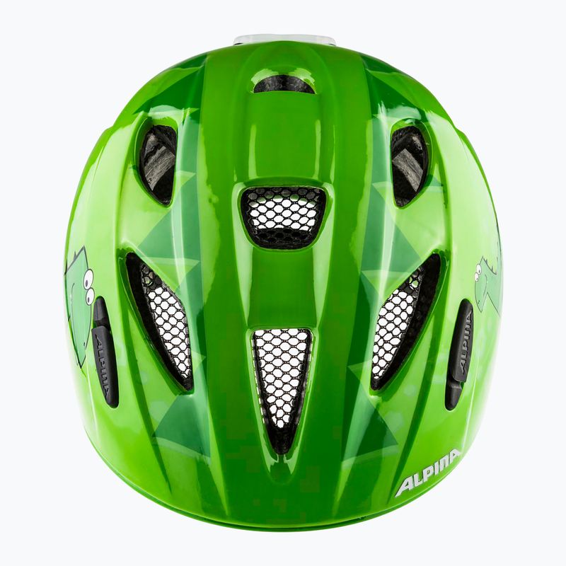 Kask rowerowy dziecięcy Alpina Ximo Flash green dino gloss 3