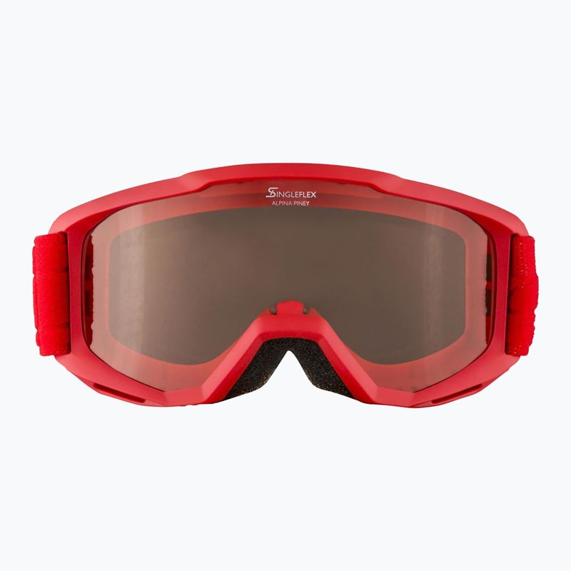 Gogle narciarskie dziecięce Alpina Piney red matt/ orange 7