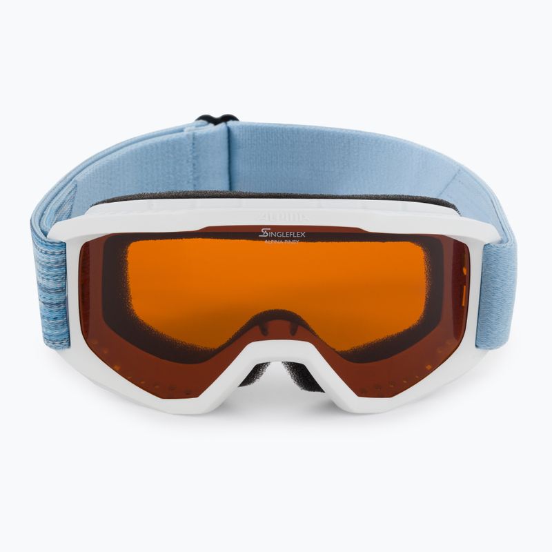 Gogle narciarskie dziecięce Alpina Piney white/ skyblue matt/ orange 2
