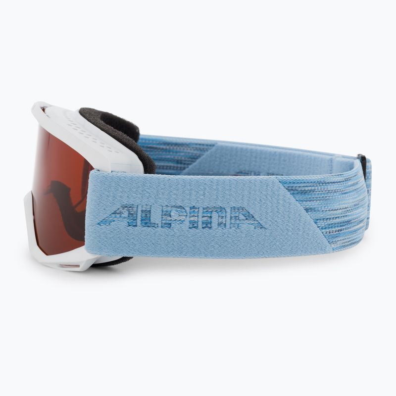 Gogle narciarskie dziecięce Alpina Piney white/ skyblue matt/ orange 4