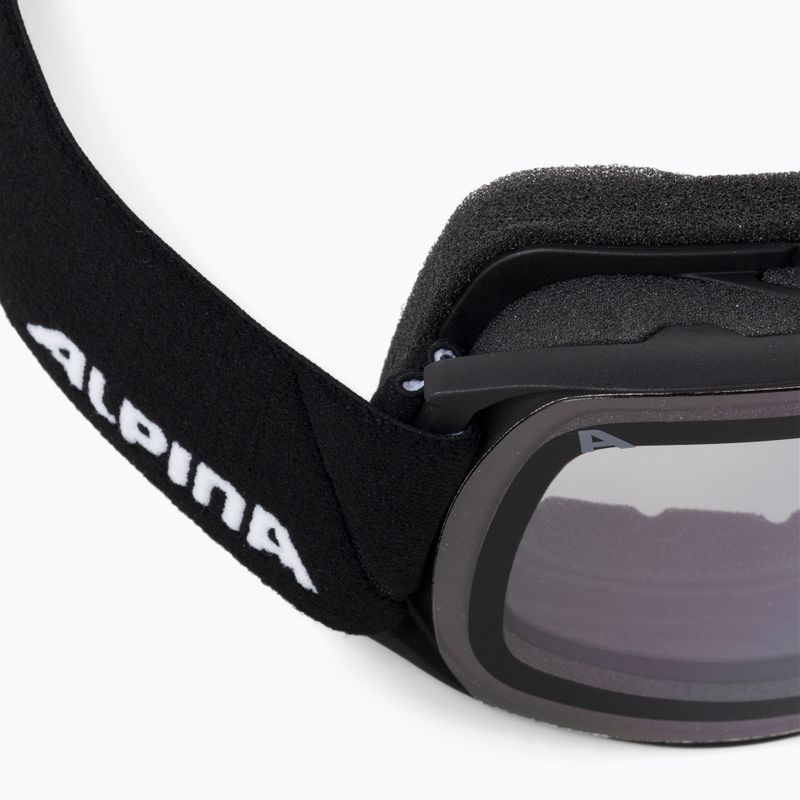 Gogle narciarskie Alpina Nakiska black 2024 matte/clear 5