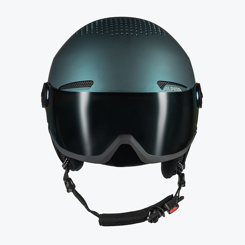 Kask narciarski Alpina Arber Visor Q-Lite petrol/green matt 4