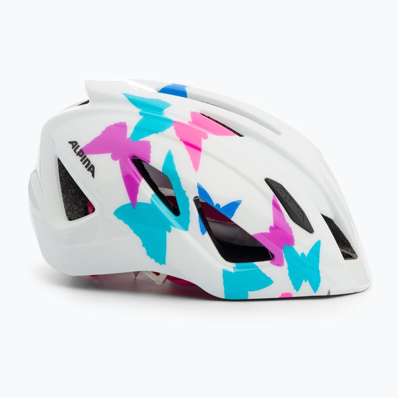 Kask rowerowy dziecięcy Alpina Pico pearl white butterflies gloss 3