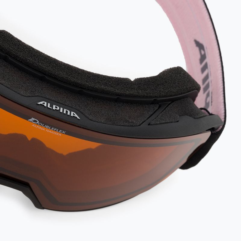 Gogle narciarskie Alpina Nakiska black/rose matt/orange 5