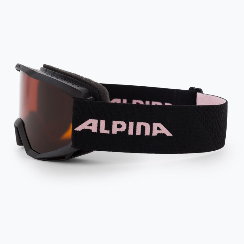 Gogle narciarskie dziecięce Alpina Piney black/ rose matt/ orange 4