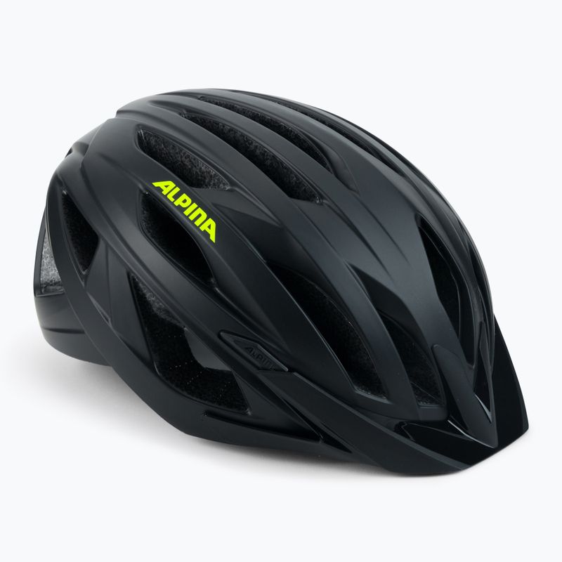 Kask rowerowy Alpina Parana black/neon yellow matte