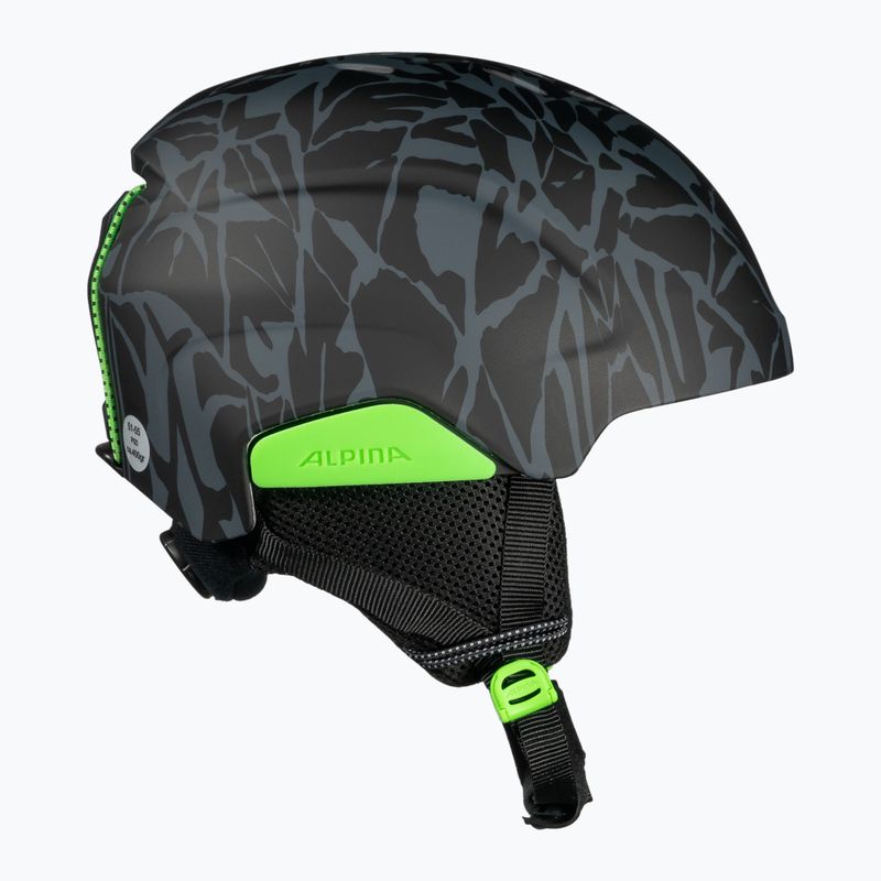 Kask narciarski dziecięcy Alpina Pizi black/green camo matt 4