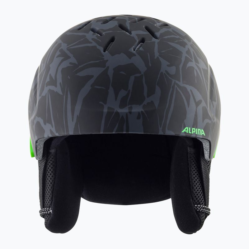 Kask narciarski dziecięcy Alpina Pizi black/green camo matt 11