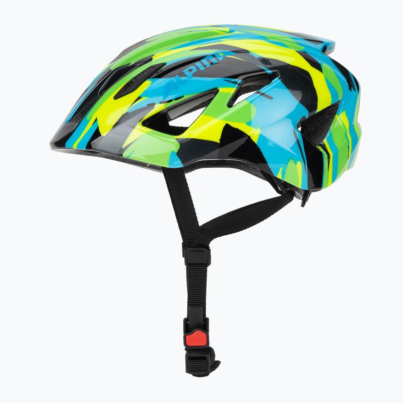 Kask rowerowy dziecięcy Alpina Pico neon green/ blue gloss 3
