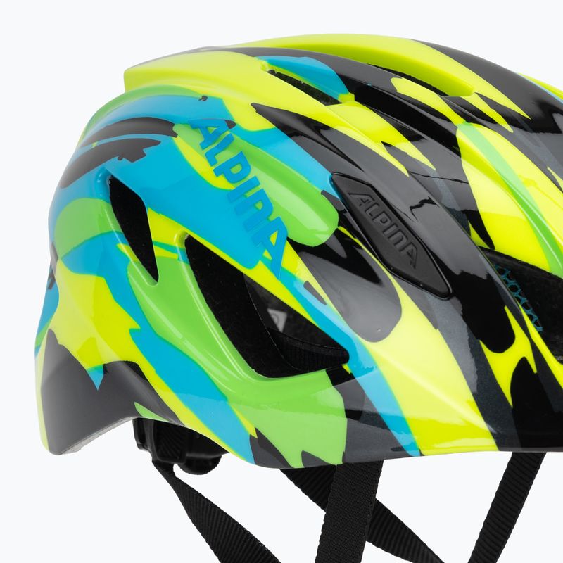 Kask rowerowy dziecięcy Alpina Pico neon green/ blue gloss 7