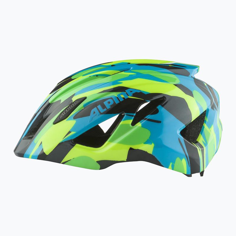 Kask rowerowy dziecięcy Alpina Pico neon green/ blue gloss 2