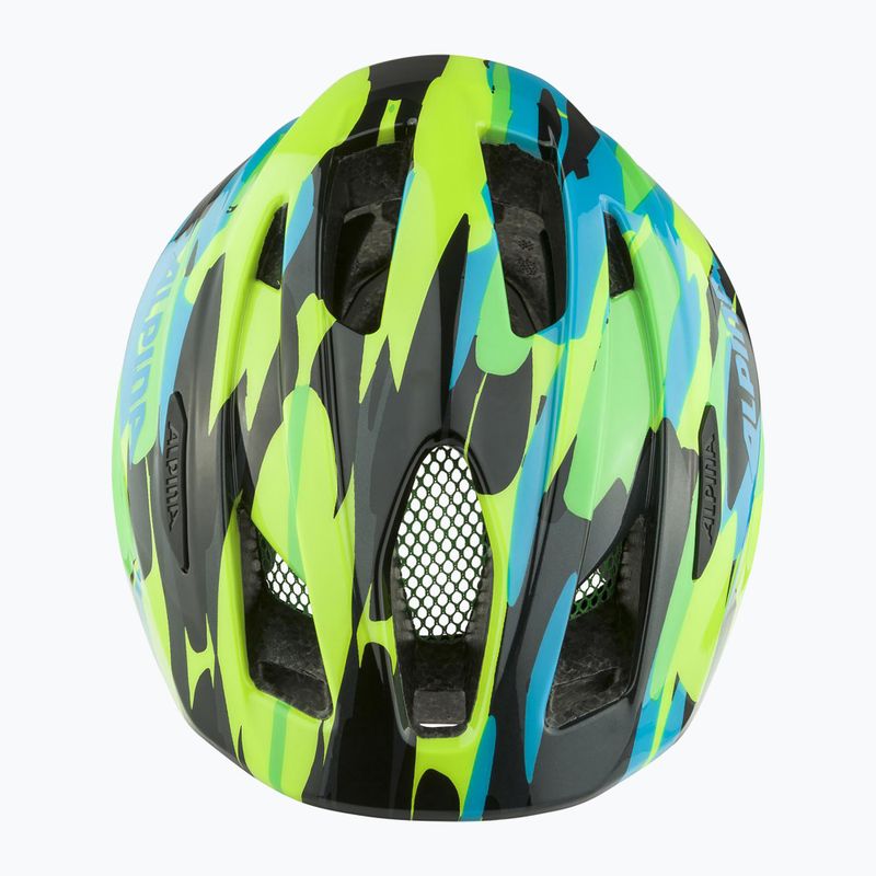 Kask rowerowy dziecięcy Alpina Pico neon green/ blue gloss 3