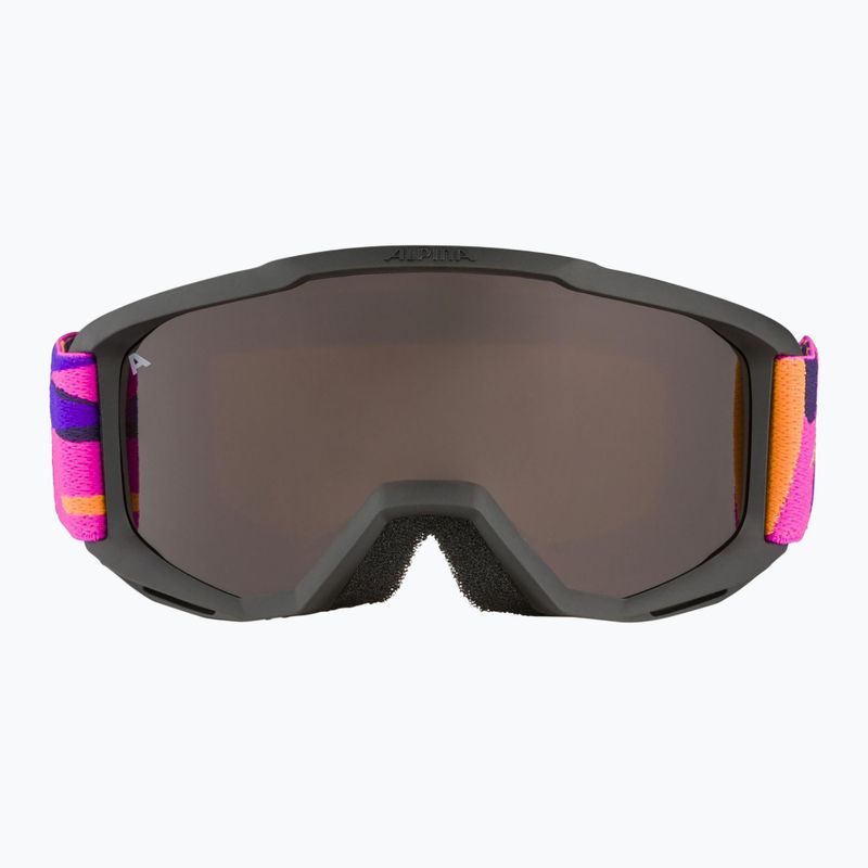 Gogle narciarskie dziecięce Alpina Piney black/ pink matt/ orange 2