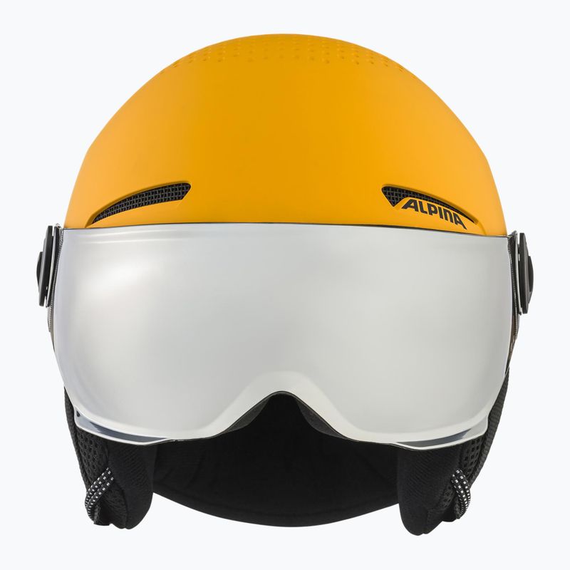 Kask narciarski dziecięcy Alpina Zupo Visor Q-Lite burned/ yellow matt 2